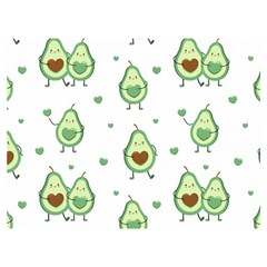 Cute Seamless Pattern With Avocado Lovers Premium Plush Fleece Blanket (extra Small) by Ket1n9