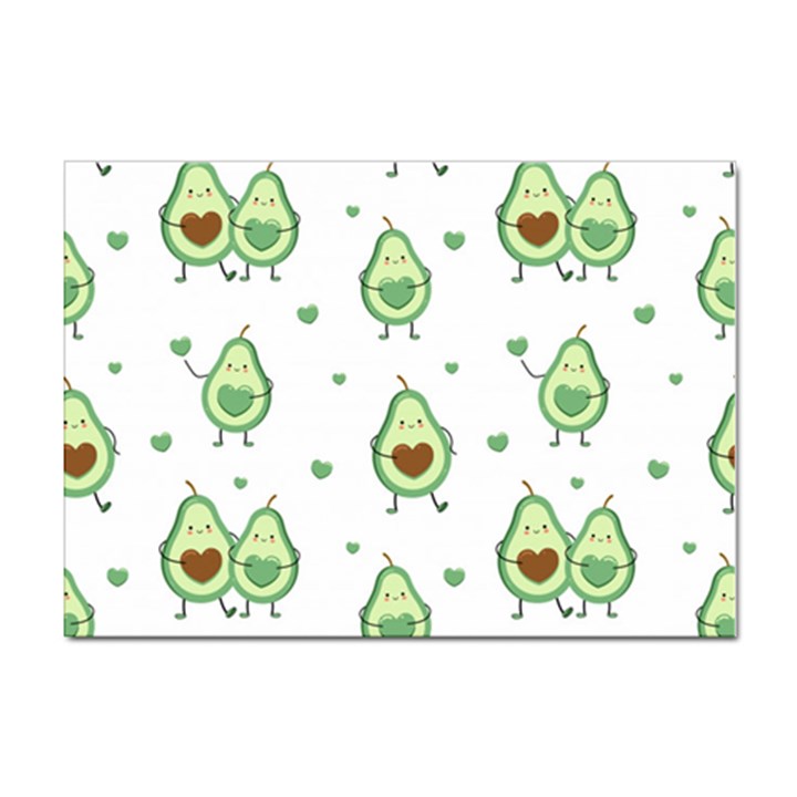 Cute Seamless Pattern With Avocado Lovers Sticker A4 (100 pack)