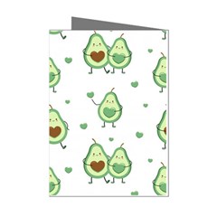 Cute Seamless Pattern With Avocado Lovers Mini Greeting Cards (pkg Of 8) by Ket1n9