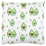 Cute Seamless Pattern With Avocado Lovers Standard Premium Plush Fleece Cushion Case (One Side) Front