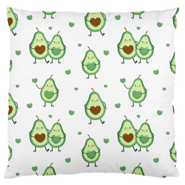 Cute Seamless Pattern With Avocado Lovers Standard Premium Plush Fleece Cushion Case (One Side)