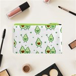 Cute Seamless Pattern With Avocado Lovers Cosmetic Bag (XS) Back