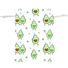 Cute Seamless Pattern With Avocado Lovers Lightweight Drawstring Pouch (xl) by Ket1n9