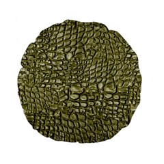 Aligator Skin Standard 15  Premium Flano Round Cushions by Ket1n9