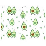 Cute Seamless Pattern With Avocado Lovers Two Sides Premium Plush Fleece Blanket (Extra Small) 40 x30  Blanket Back