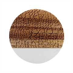 Aligator Skin Marble Wood Coaster (round) by Ket1n9