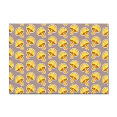 Yellow Mushroom Pattern Sticker A4 (100 Pack) by Ket1n9