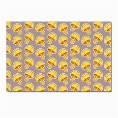 Yellow Mushroom Pattern Postcard 4 x 6  (pkg Of 10) by Ket1n9