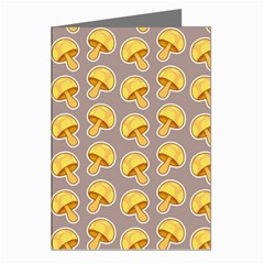 Yellow Mushroom Pattern Greeting Cards (pkg Of 8) by Ket1n9