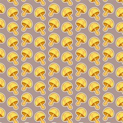 Yellow Mushroom Pattern Play Mat (square) by Ket1n9