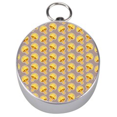 Yellow Mushroom Pattern Silver Compasses by Ket1n9