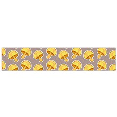 Yellow Mushroom Pattern Small Premium Plush Fleece Scarf by Ket1n9