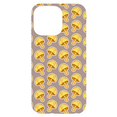 Yellow Mushroom Pattern Iphone 14 Pro Max Black Uv Print Case by Ket1n9