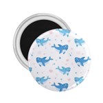 Seamless Pattern With Cute Sharks Hearts 2.25  Magnets Front