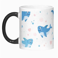 Seamless Pattern With Cute Sharks Hearts Morph Mug by Ket1n9