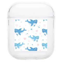 Seamless Pattern With Cute Sharks Hearts Soft Tpu Airpods 1/2 Case by Ket1n9