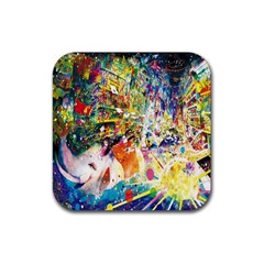 Multicolor Anime Colors Colorful Rubber Coaster (square) by Ket1n9