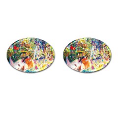 Multicolor Anime Colors Colorful Cufflinks (oval) by Ket1n9