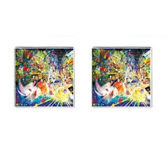 Multicolor Anime Colors Colorful Cufflinks (square)