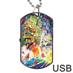 Multicolor Anime Colors Colorful Dog Tag Usb Flash (one Side) by Ket1n9