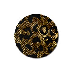 Metallic Snake Skin Pattern Magnet 3  (round) by Ket1n9