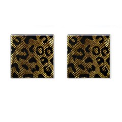 Metallic Snake Skin Pattern Cufflinks (square)