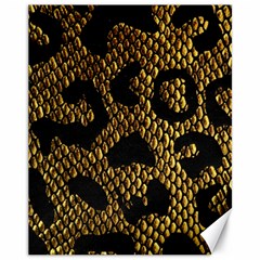 Metallic Snake Skin Pattern Canvas 11  X 14  by Ket1n9