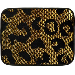 Metallic Snake Skin Pattern Fleece Blanket (mini) by Ket1n9