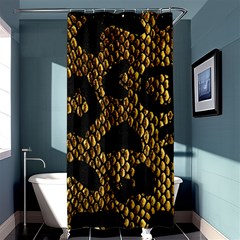 Metallic Snake Skin Pattern Shower Curtain 36  X 72  (stall)  by Ket1n9