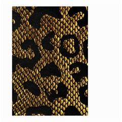 Metallic Snake Skin Pattern Small Garden Flag (two Sides) by Ket1n9