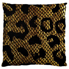 Metallic Snake Skin Pattern Large Cushion Case (one Side) by Ket1n9