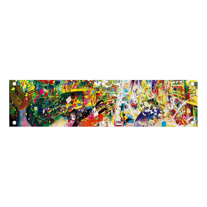 Multicolor Anime Colors Colorful Banner and Sign 4  x 1 