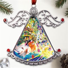 Multicolor Anime Colors Colorful Metal Angel With Crystal Ornament by Ket1n9