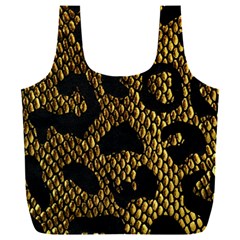 Metallic Snake Skin Pattern Full Print Recycle Bag (xxl) by Ket1n9