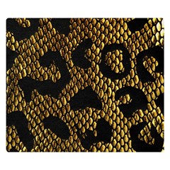 Metallic Snake Skin Pattern Premium Plush Fleece Blanket (small) by Ket1n9