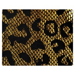 Metallic Snake Skin Pattern Premium Plush Fleece Blanket (medium) by Ket1n9