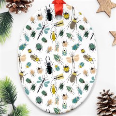 Insect Animal Pattern Oval Ornament (two Sides)