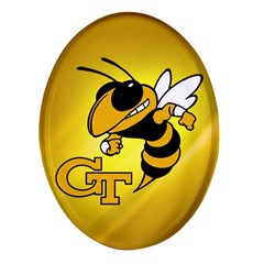 Georgia Institute Of Technology Ga Tech Oval Glass Fridge Magnet (4 Pack) by Ket1n9