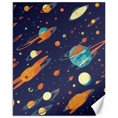 Space Galaxy Planet Universe Stars Night Fantasy Canvas 11  X 14  by Ket1n9