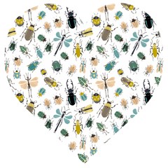 Insect Animal Pattern Wooden Puzzle Heart by Ket1n9