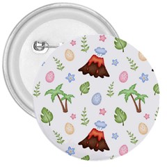 Cute Palm Volcano Seamless Pattern 3  Buttons by Ket1n9