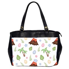 Cute Palm Volcano Seamless Pattern Oversize Office Handbag (2 Sides) by Ket1n9