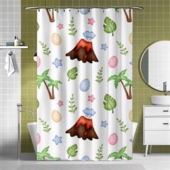 Cute Palm Volcano Seamless Pattern Shower Curtain 48  X 72  (small)  by Ket1n9