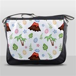 Cute Palm Volcano Seamless Pattern Messenger Bag Front