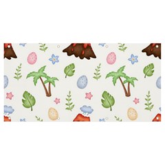 Cute Palm Volcano Seamless Pattern Banner And Sign 8  X 4 