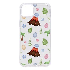 Cute Palm Volcano Seamless Pattern Iphone 14 Plus Tpu Uv Print Case