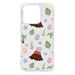 Cute Palm Volcano Seamless Pattern Iphone 14 Pro Tpu Uv Print Case