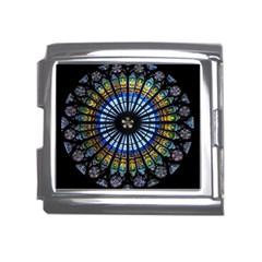 Stained Glass Rose Window In France s Strasbourg Cathedral Mega Link Italian Charm (18mm) by Ket1n9