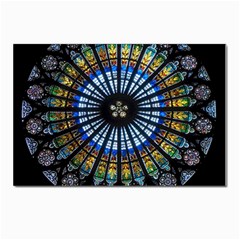 Stained Glass Rose Window In France s Strasbourg Cathedral Postcards 5  X 7  (pkg Of 10) by Ket1n9