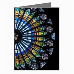 Stained Glass Rose Window In France s Strasbourg Cathedral Greeting Card by Ket1n9